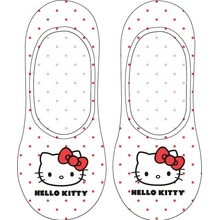 Hello Kitty dámské neviditelné ponožky bílá/puntík