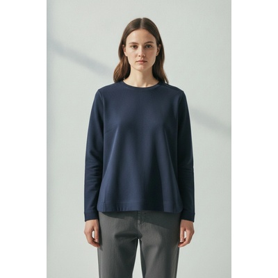 THOM By Thomas Rath dámská modrá mikina crewneck oversized bez potisku Modré