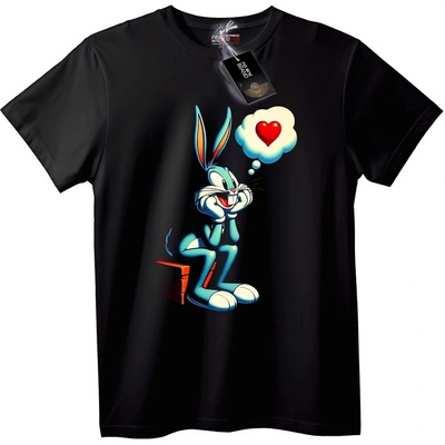 NOONEBRAND Тениска Bugs Bunny любовно сърце - S, White