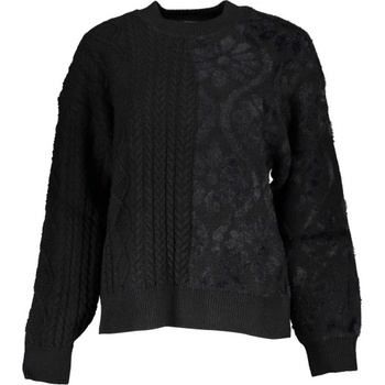 Desigual Дамски пуловер desigual, Цвят Черен (23wwjf50_ne2000)