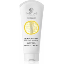 BasicLab Dermocosmetics Masculis sprchový gél na tvár, telo a vlasy 100 ml