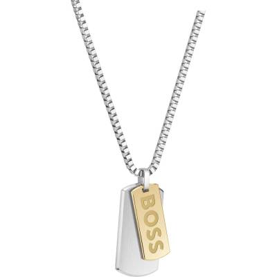 HUGO BOSS Men's Devon Stainless Steel Pendant Necklace - Two Tone