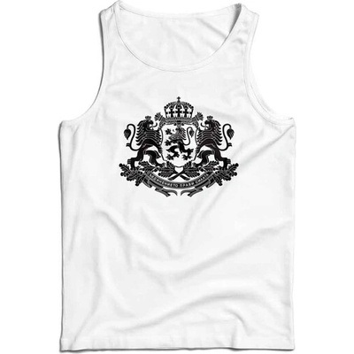 DRAGOWA Мъжки потник Герб на България, бяла (37396)