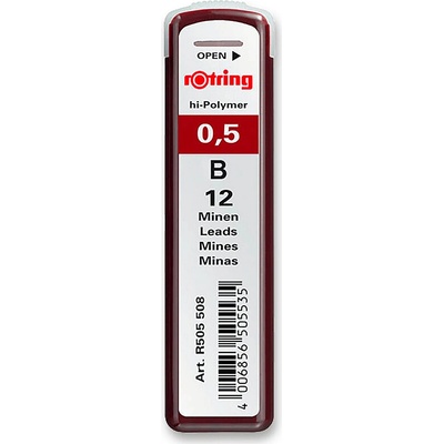 Rotring 0042/5055070 Tuhy 0,5 mm tvrdosť B 12 ks