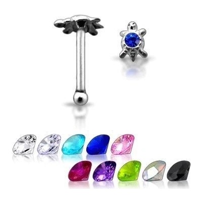 Šperky4U stříbrný piercing do nosu želvička N01042-R