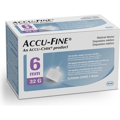 Accu-Fine ihly do inzulínového pera 32 G x 6 mm 100 ks