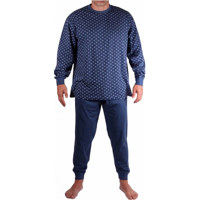 H&F Hopefine Mireček pánské pyžamo s náplety W-042C šedomodrá