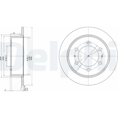 Brzdový kotúč DELPHI BG3522