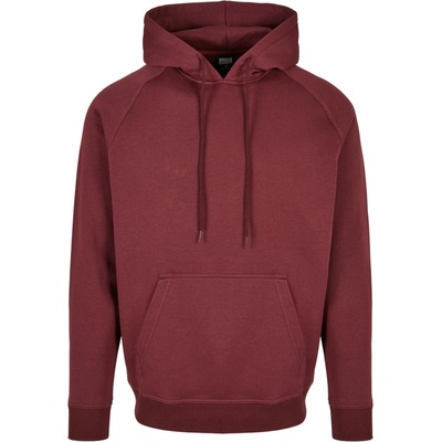 Urban Classics Blank Hoody tmavo červená