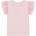 GUESS Розова тениска за мини момиче с шифонени ръкави и бродиран надпис Guess