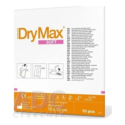 DryMax EXTRA SOFT Krytie superabsorpčné 10 x 10 cm 1 ks