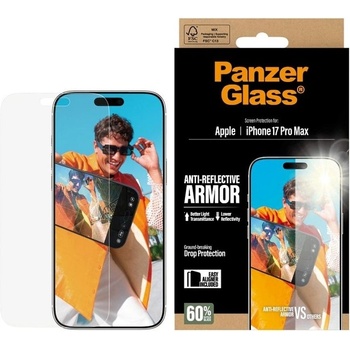 Panzer Стъклен протектор PanzerGlass - Anti-Reflective Armor, iPhone 17 Pro Max, прозрачен (5715685026744)