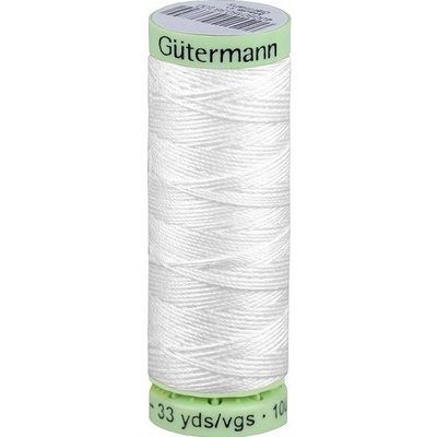 Polyesterové nitě Gütermann Jeans návin 30 m, střední, 111 Off White