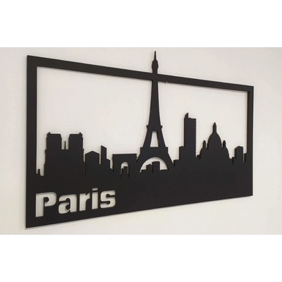 MAJADESIGN Dřevěný obraz - PARIS - BAREVNĚ LAKOVANÝ