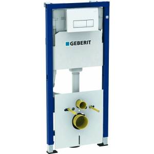Geberit Комплект за скрито казанче Geberit Duofix Delta с монтажен комплект и правоъгълен бял капак (458.128.11.2)