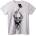 NOONEBRAND Тениска с череп и бодлива тел - XL, White