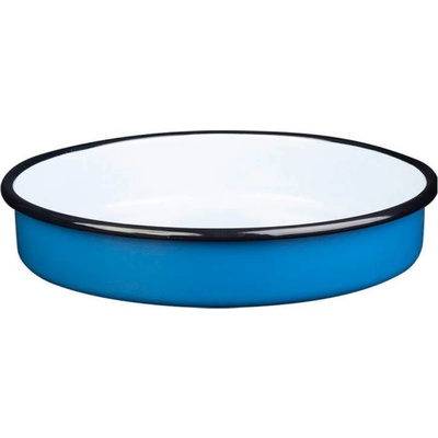 Metalac Posude 28 см кръгла емайлирана тава Metalac Posude в син цвят