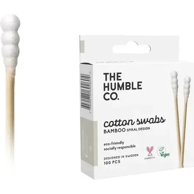 The Humble Co. . Спираловидни биоразградими памучни тампони от бамбук-бели