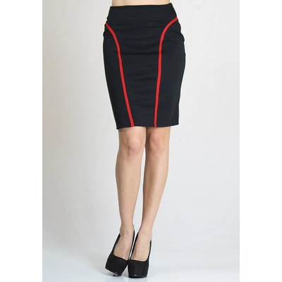 Rumena Черна пола с червени ленти rumena