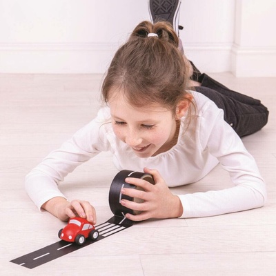 Bigjigs Lepící páska cesta s autíčkem