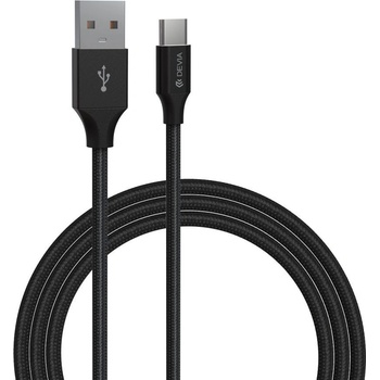 Devia EC303 USB - USB-C, 2,4A, 1m, černý