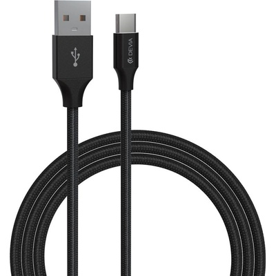 Devia EC303 USB - USB-C, 2,4A, 1m, černý