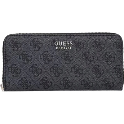 GUESS DÁMSKÁ PENĚŽENKA BRENTON SLG LARG ZIP ČERNO-ŠEDÁ