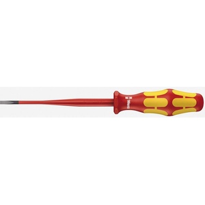 Wera Отвертка шлиц 0.6x3.5x100 Slim, жълто-червена ръкохватка, 160 Kraftform VDE 1000V - W006440 (W006440)
