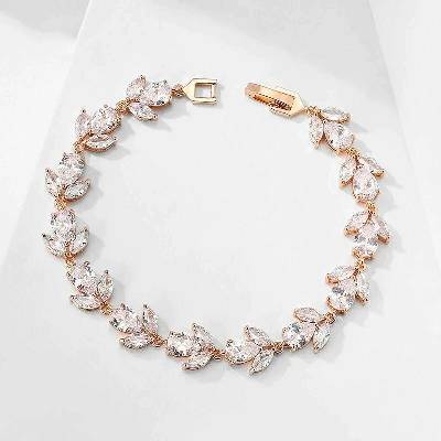 Éternelle Náramek Swarovski Elements Daniele Gold NR-BP2178-1 Zlatá 18 cm