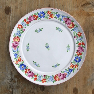 Keramika J&B Talíř jídelní mělký, bílý ø 23 cm