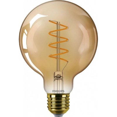 Philips LED filament žárovka E27 G95 5,5W 40W 470lm 2200K stmívatelná, jantarová – Zboží Dáma