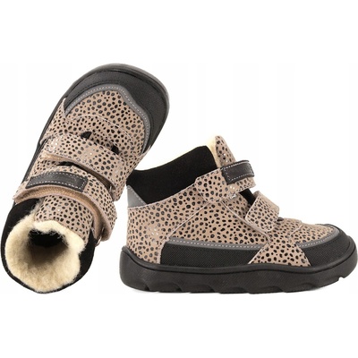 Emel ev2809-3 barefoot zimní boty s vlnou voděodolné membrána béžová