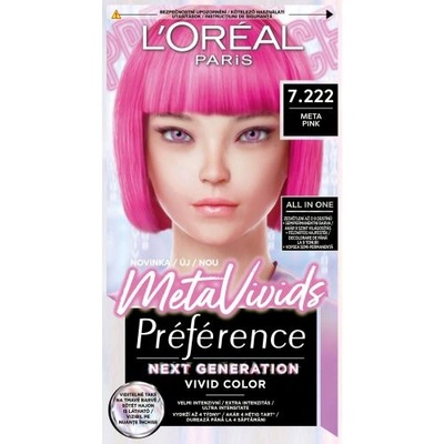 L'Oréal Préférence Meta Vivids полупостоянна боя за коса 75 ml цвят розова за жени