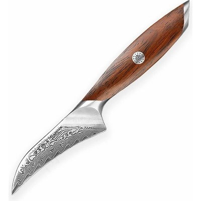 Dellinger Nôž Lúpací Paring 100 mm Rose Wood Damascus