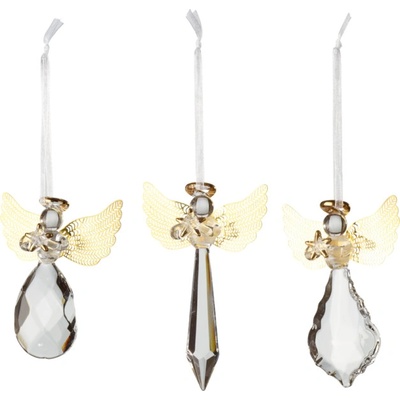 Winter Collage Accessoires sklenené vianočné anjeli súprava 3 ks Villeroy & Boch