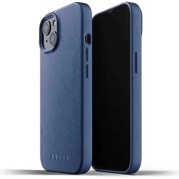 Mujjo Full Leather Case - кожен (естествена кожа) кейс за iPhone 13 Mini (син)