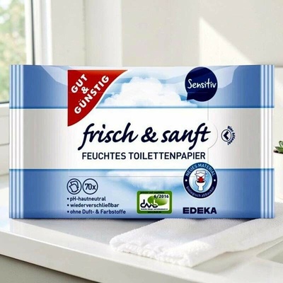 Gut & Gunsting sensitive Frisch & Sanft vlhčený 70 ks