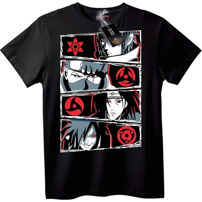 NOONEBRAND Тениска Naruto символ на клан Учиха - L, White