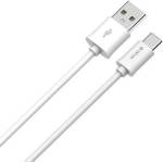 DEVIA Кабел Devia 4760, от USB Type А(м) към USB Type C(м), 1m, бял