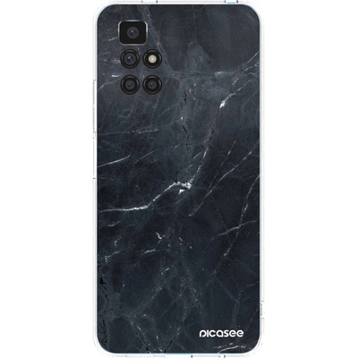 Púzdro Picasee silikónové čiré Xiaomi Redmi 10 - čierne marble