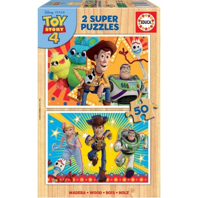 Educa Dřevěné Toy Story 4: Příběh hraček 2 x 50 dílků