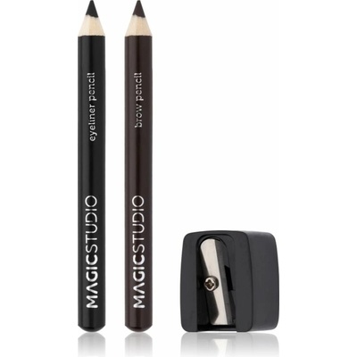 Magic studio Eyeliner Pencil Brow & Sharpener sada na oči a obočie 0,5 g
