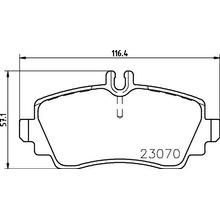 Sada brzdových destiček, kotoučová brzda HELLA PAGID 8DB 355 018-311