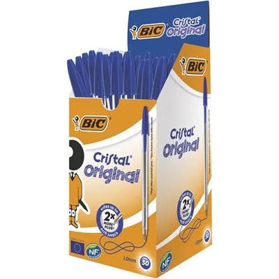BIC Химикалка, 0, 32 мм, капачка, BIC "Cristal Original", синя 8373609 (8373609)