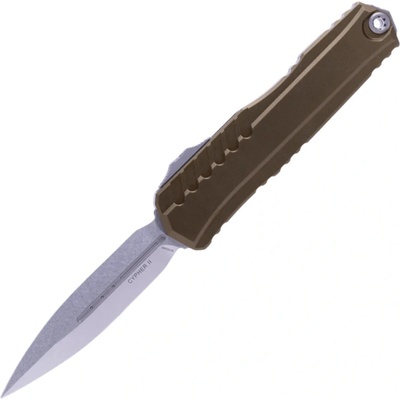 Microtech CYPHER II D/E STONEWASH STANDARD OD GREEN 1242-10OD