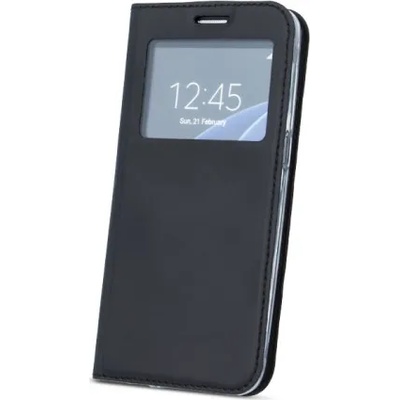 Samsung Страничен калъф тип тефтер за Samsung J730 J7 (2017) с прозорче черен