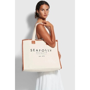 Seafolly чанта tote дамска от памук Canvas Tote (71763.BG)