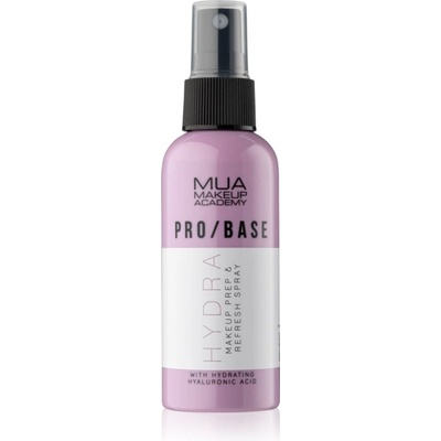 MUA Makeup Academy PRO/BASE Hydra мъгла за лице за фиксиране на грима с хиалуронова киселина 70ml