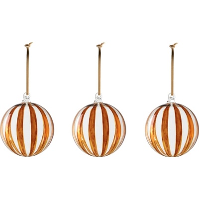 Garden Trading Vánoční ozdoba Purton Striped Cinnamon – set 3 ks
