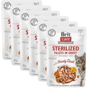 Brit Капсула BRIT Care Cat Sterilized Fillets in Gravy with Hearty Duck 6 x 85 г